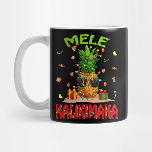 Mele Kalikimaka Pineapple Shirt Hawaiian Christmas by intelus